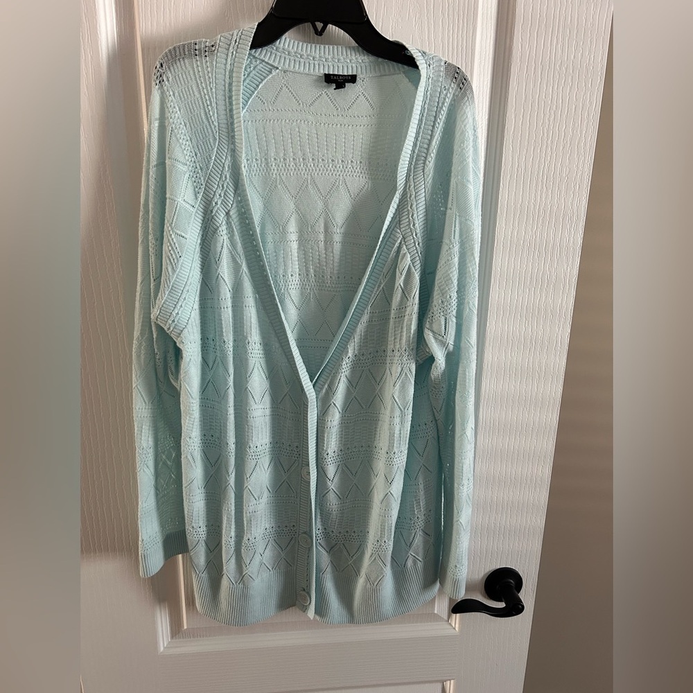 Talbots Soft Pastel Blue Cardigan